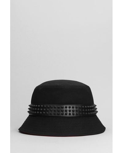 Christian Louboutin Bobino Spikes Hats In Black Cotton