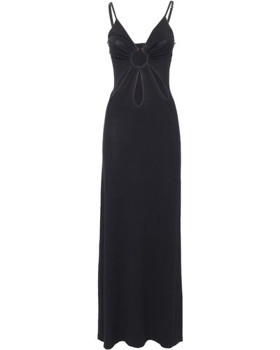 Elisabetta Franchi Long Knitted Dress - Black