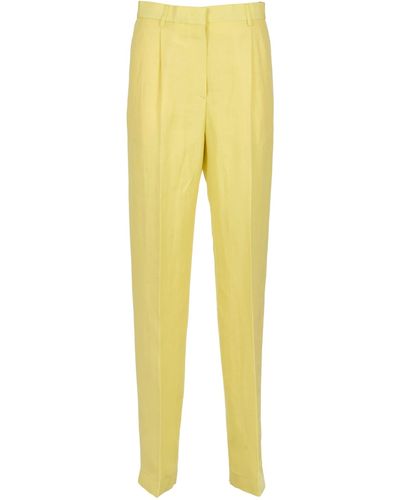 MSGM Concealed Fitted Trousers - Yellow