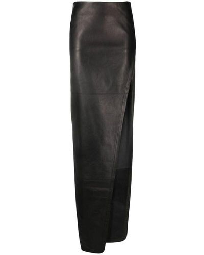 Ann Demeulemeester Side-slit Skirt - Black