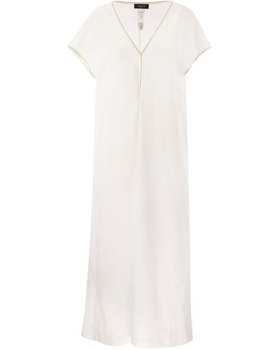 Fabiana Filippi Linen V-Neck Dress - White