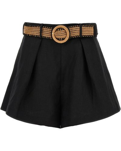 Zimmermann 'Halliday Tuck' Shorts - Black