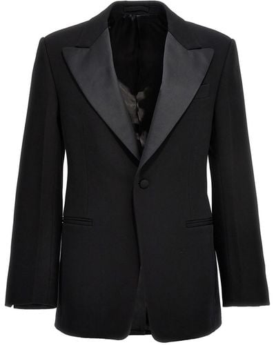 Ferragamo Tuxedo Blazer Jacket Jackets - Black