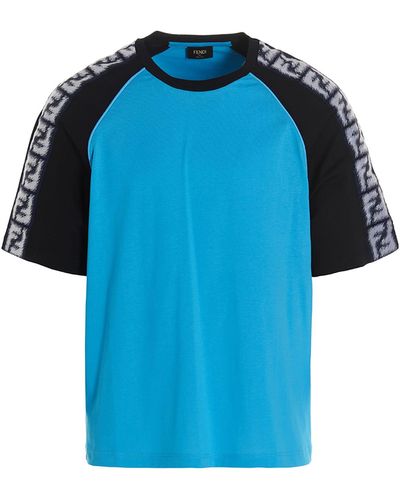 Fendi Logo Band T-shirt - Blue