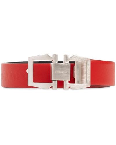 Ferragamo Reversible Belt - Red