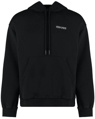 Marcelo Burlon Logo Hooded Sweatshirt - Black