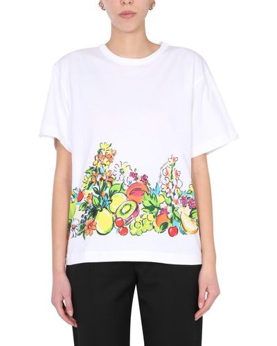 Boutique Moschino Fruit Print T-Shirt - White