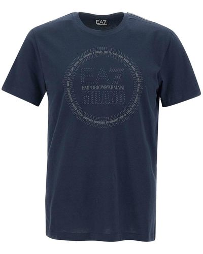 EA7 Organic Cotton T-Shirt - Blue