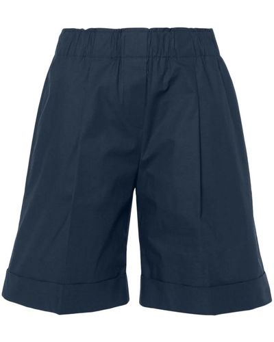 Antonelli Perilla Elastic Waist Shorts - Blue