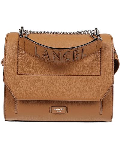Lancel Medium Ninon De Leather Flap Bag in Black | Lyst