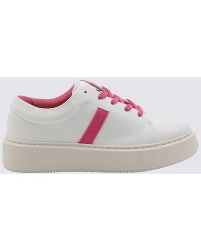 Ganni Shoking Pink Low Top Sneakers