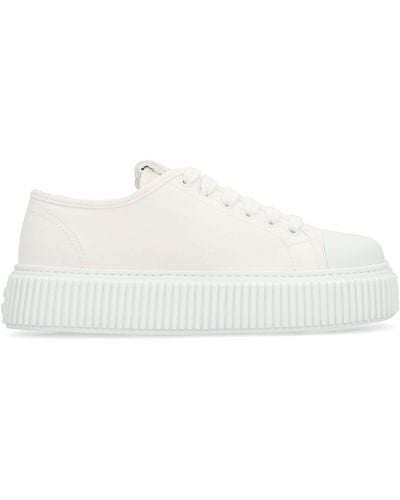 Miu Miu Fabric Low-top Sneakers - White