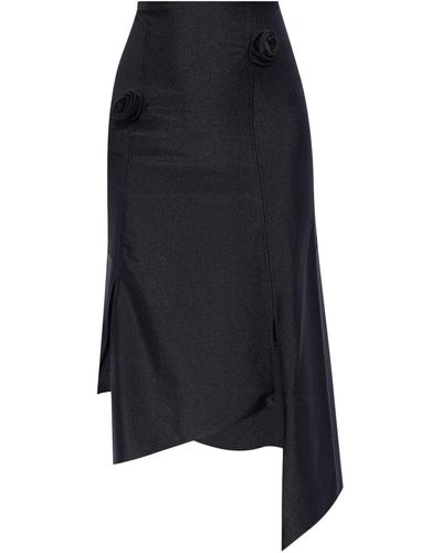 Coperni Asymmetric & Draped Skirt - Black