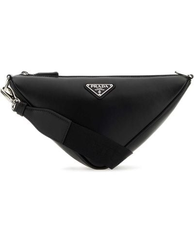 Prada Triangle Shoulder Bag - Black