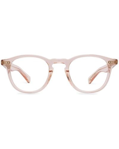 Garrett Leight Glco X Andre Saraiva Pink Crystal Glasses - White