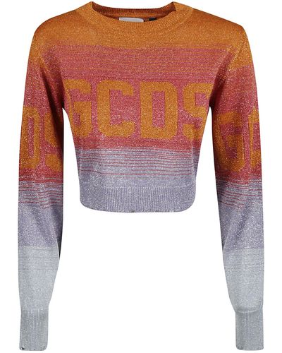 Gcds Logo Cropped Sweater - Multicolor
