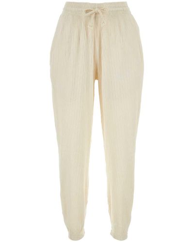 Baserange Ivory Cotton Sweatpants - Natural