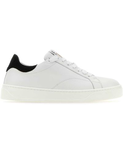 Lanvin Leather Ddbo Trainers - White