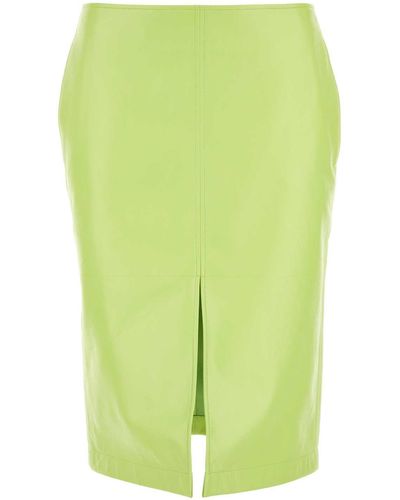Bottega Veneta Fluo Shearling Skirt - Green