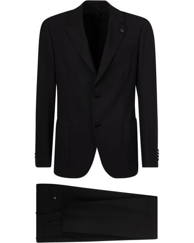 Lardini Classic Two-Buttoned Suit - Black