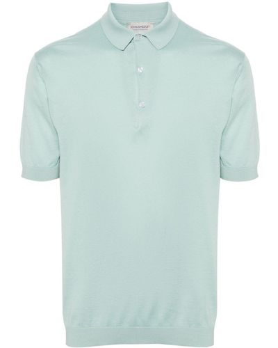 John Smedley Adrian Short Sleeves Shirt - Blue