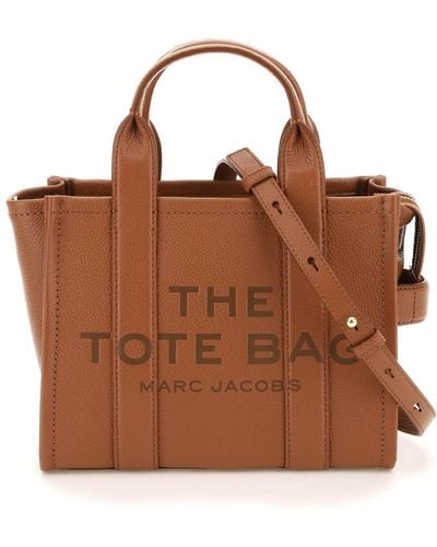 Marc Jacobs Leather The Mini Traveler Tote Bag - Brown