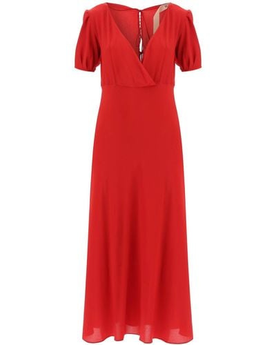 N°21 Crepe Midi Dress - Red