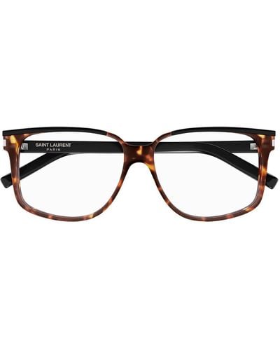 Saint Laurent Square Frame Glasses - Black