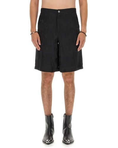 Alexander McQueen Viscose Bermuda Shorts - Black