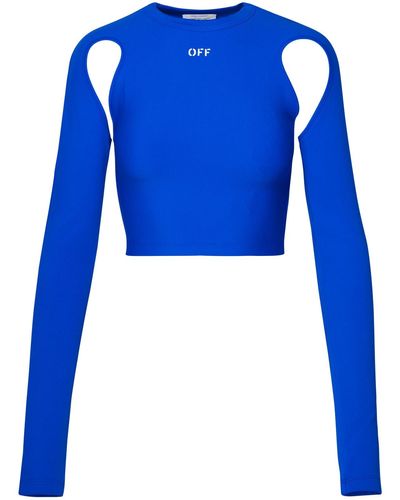 Off-White c/o Virgil Abloh Blue Polyamide Blend Sweater