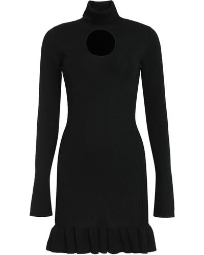 Pinko Knitted Turtleneck Dress - Black