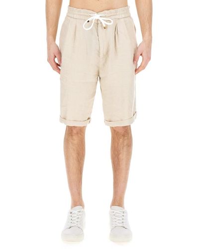 Brunello Cucinelli Linen Bermuda Shorts - Natural