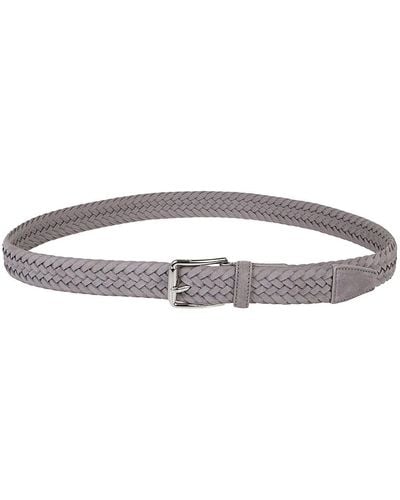 Tod's Braided Buckle Belt - Grey