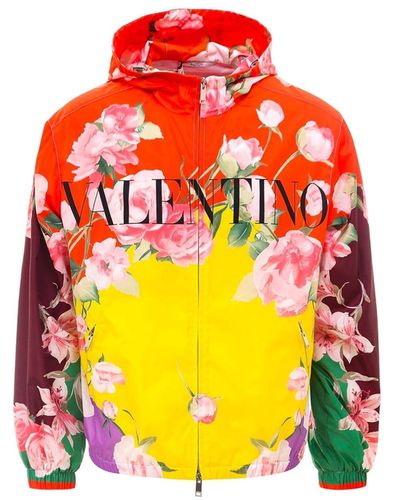 Valentino Flying Flowers Jacket - Orange