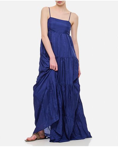 THE ROSE IBIZA Formentera Silk Maxi Dress - Blue