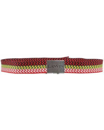 Lanvin Multicoloured Curb Belt - White