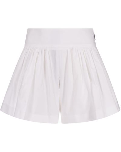 MSGM Flared Shorts - White