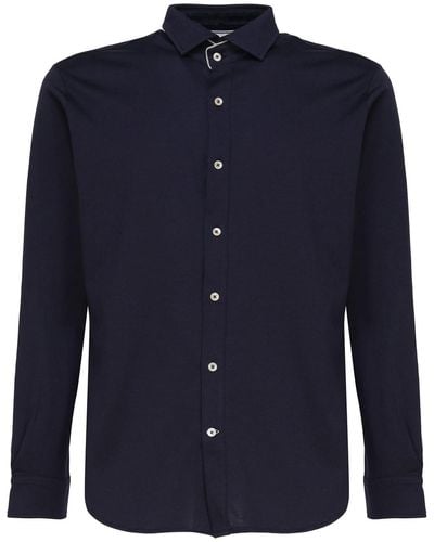 Eleventy Shirt With Contrasting Details - Blue