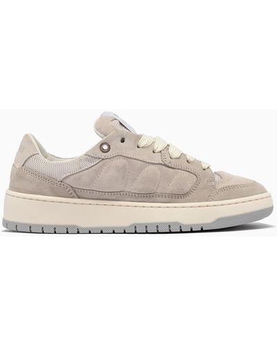 Paura Santha Model 2 Sand Suede Trainers - Natural