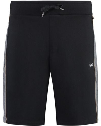BOSS Cotton Bermuda Shorts - Black