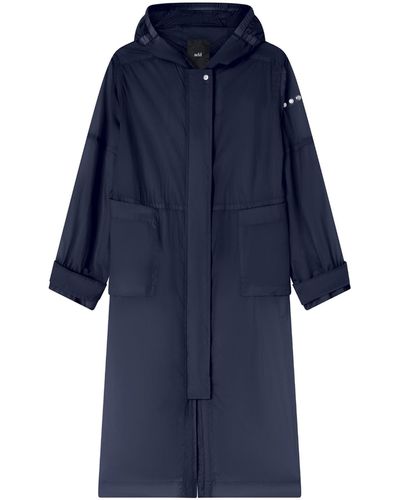 Add Long Parka With Hood - Blue