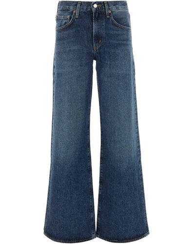 Agolde Clara Low-rise Flared Jeans - Blue