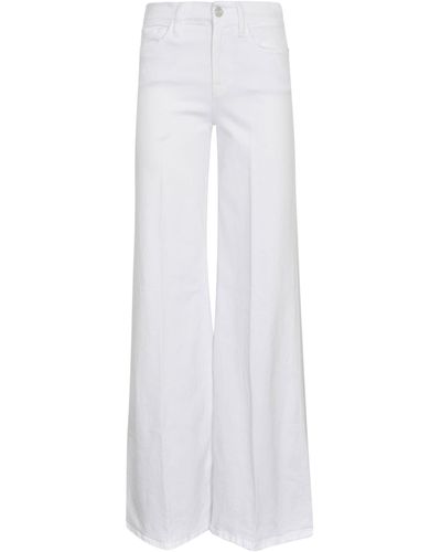 FRAME Le Palazzo Trousers - White