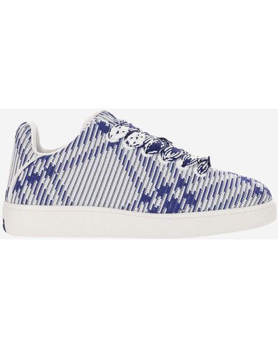 Burberry Box Check Sneakers - Blue