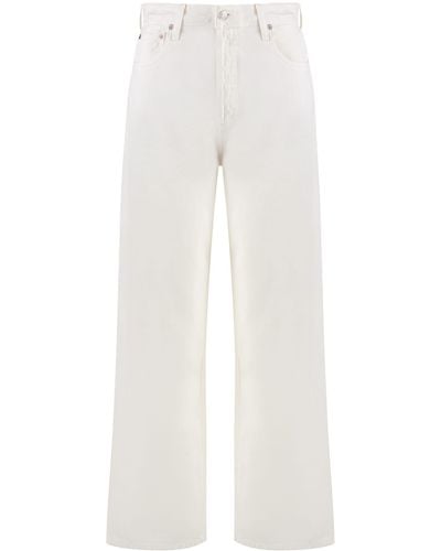 Agolde Ren Wide-Leg Jeans - White
