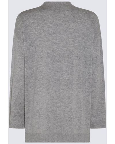 Allude Wool And Cashmere Blend Cardigan - Grey