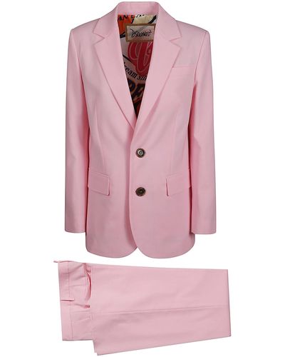 DSquared² Wool-Blend Palazzo Trousers - Pink