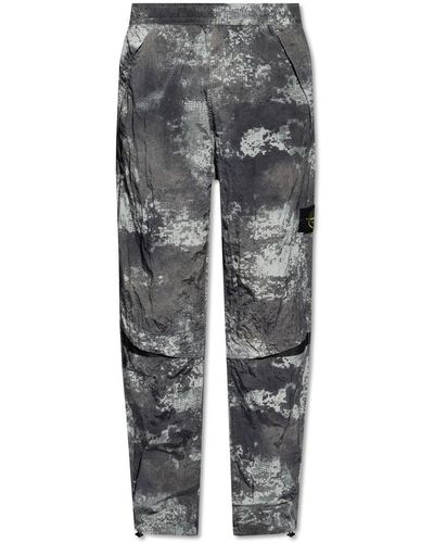 Stone Island Trousers With Camouflage Motif, ' - Grey