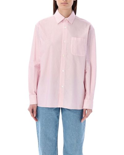 A.P.C. Sela Shirt Stripes - Pink