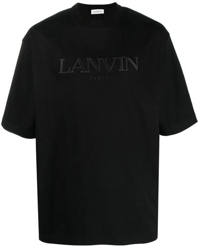 Lanvin Logo Cotton T-Shirt - Black
